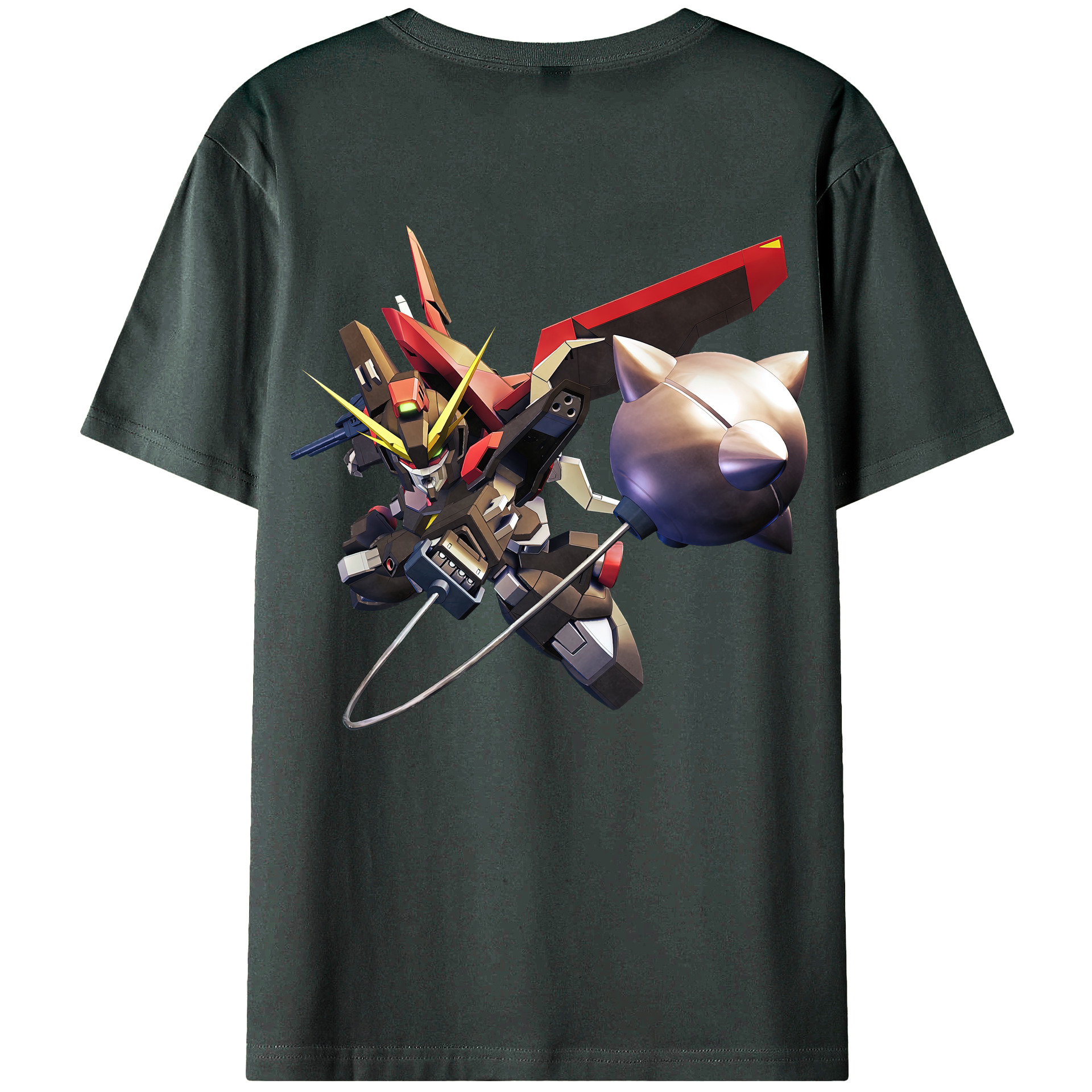 （画像用） 機動戦士ガンダム Mobile Suit Gundam 綿100％ メンズ半袖Tシャツ（バックプリント） 通気性